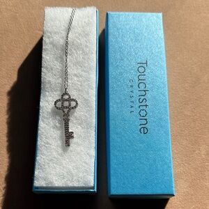 Touchstone Crystal Silver Key Pendant